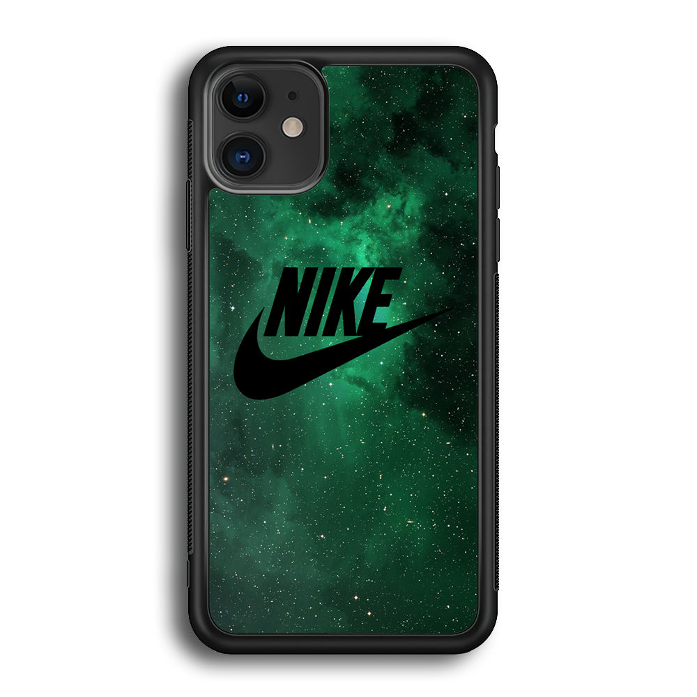 Nike Green Galaxy iPhone 12 Case