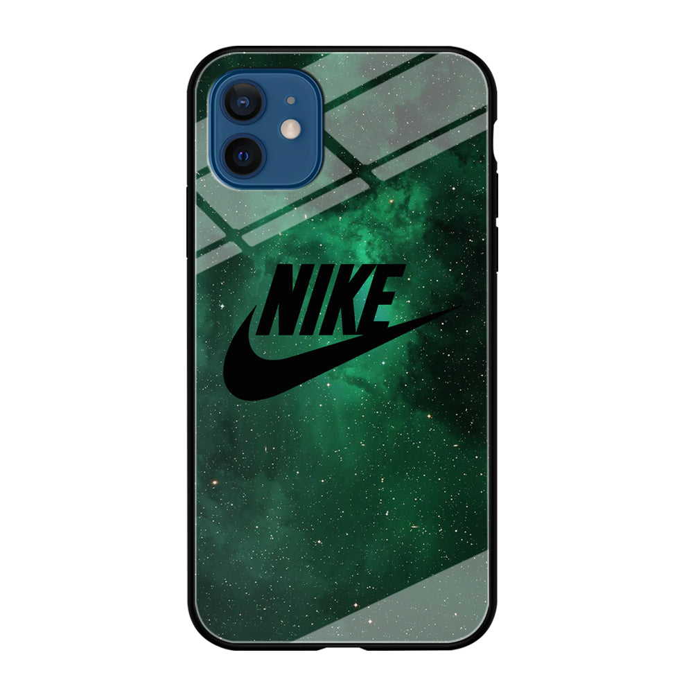 Nike Green Galaxy iPhone 12 Case