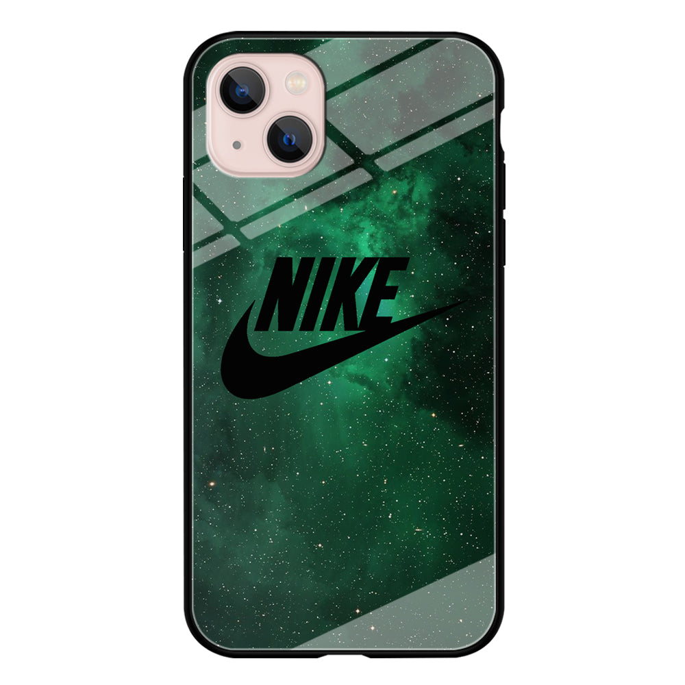 Nike Green Galaxy iPhone 13 Case