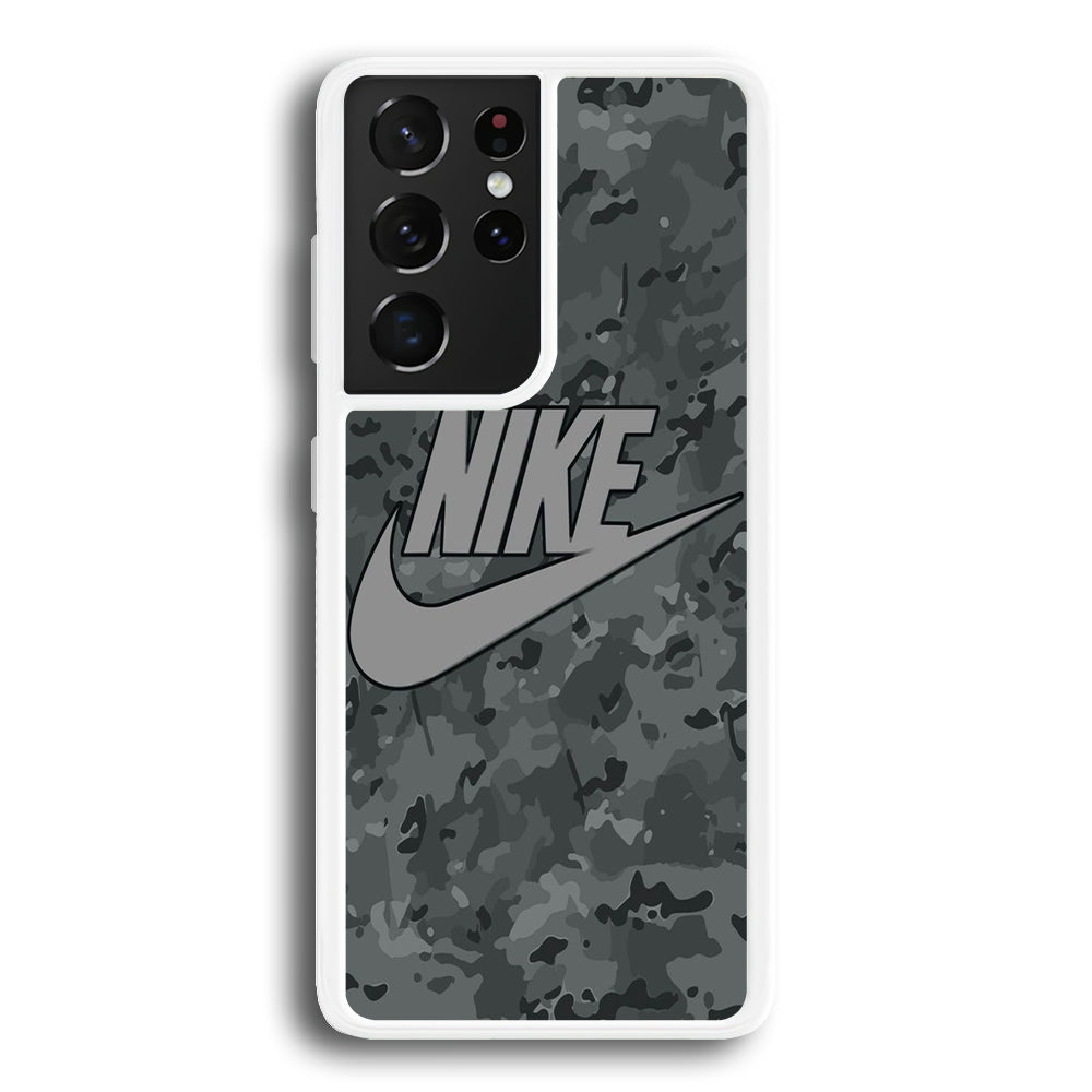 Nike Grey Camo Samsung Galaxy S21 Ultra Case