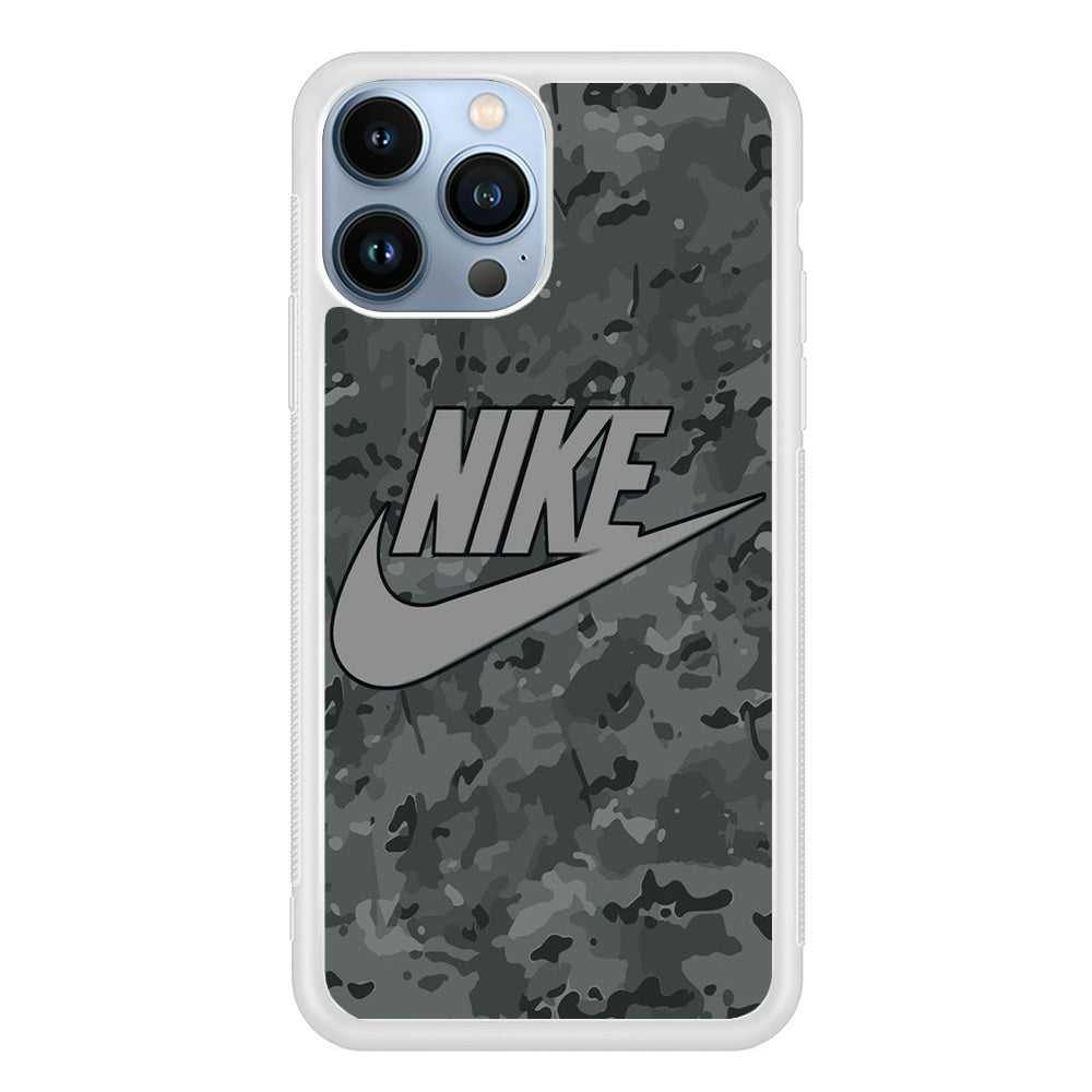 Nike Grey Camo iPhone 13 Pro Max Case