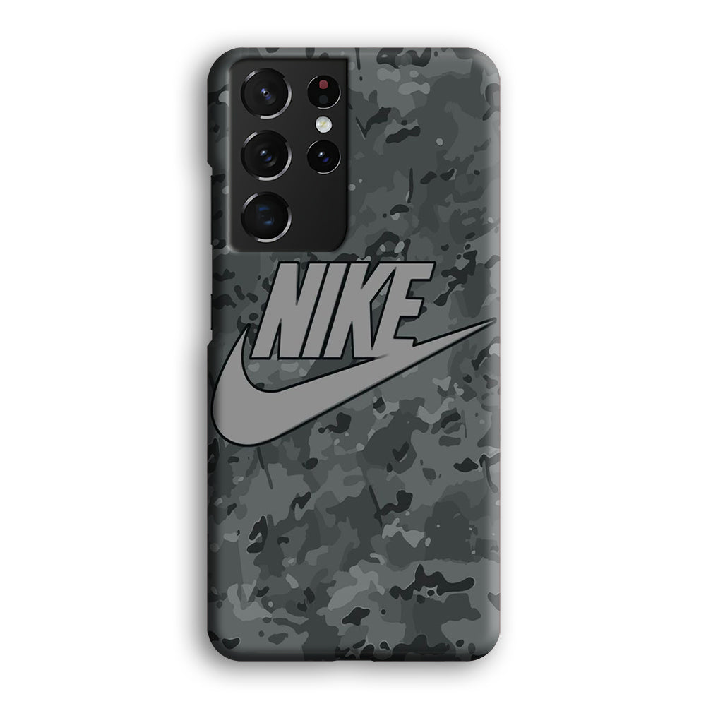 Nike Grey Camo Samsung Galaxy S21 Ultra Case