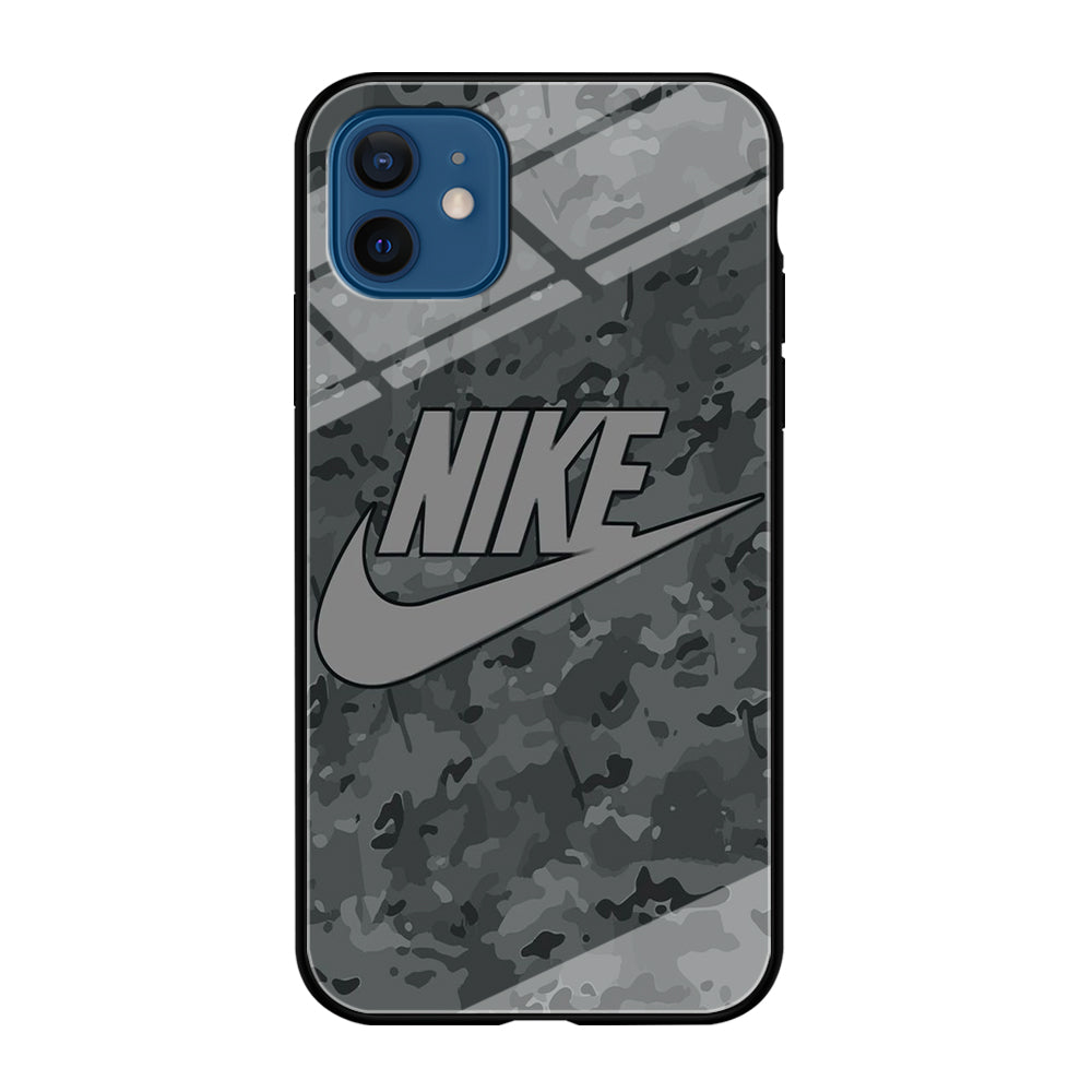 Nike Grey Camo iPhone 12 Case