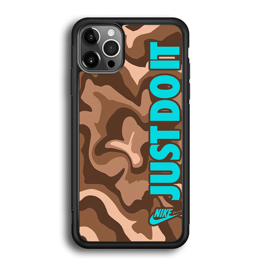 Nike Just Do It Marble Chocolate iPhone 12 Pro Case