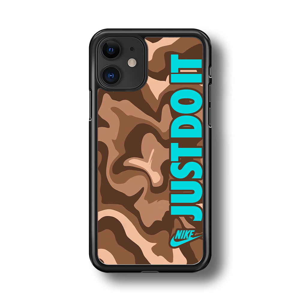 Nike Just Do It Marble Chocolate iPhone 11 Case