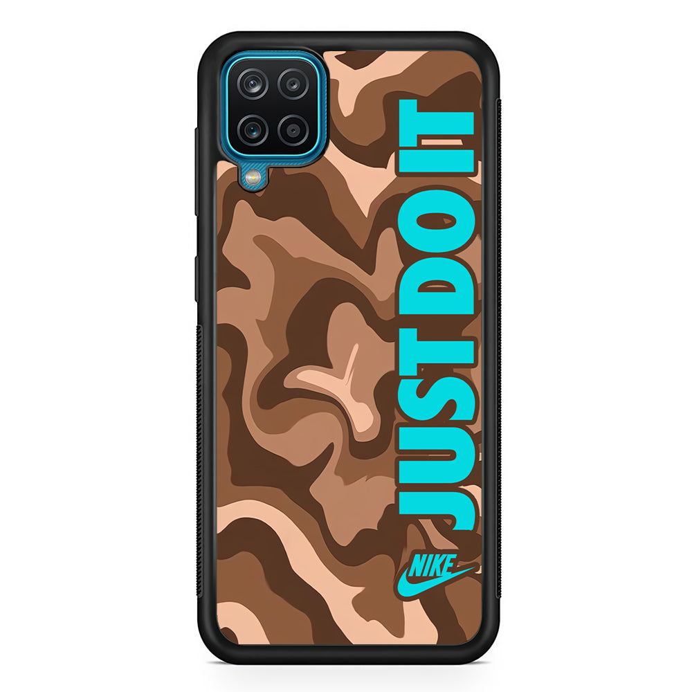 Nike Just Do It Marble Chocolate Samsung Galaxy A12 Case