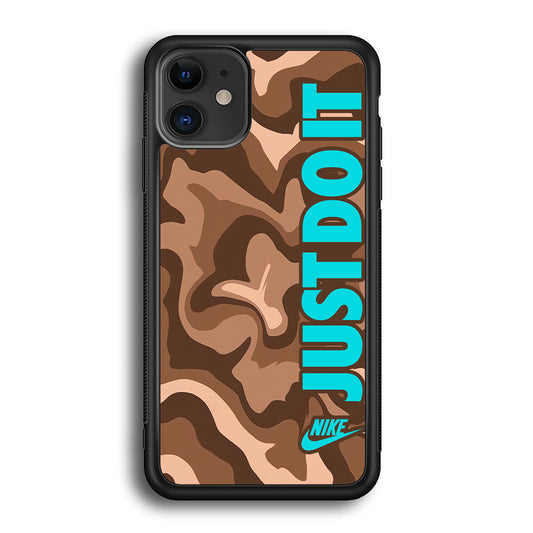 Nike Just Do It Marble Chocolate iPhone 12 Case