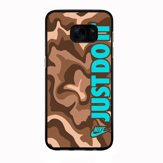 Nike Just Do It Marble Chocolate Samsung Galaxy S7 Edge Case