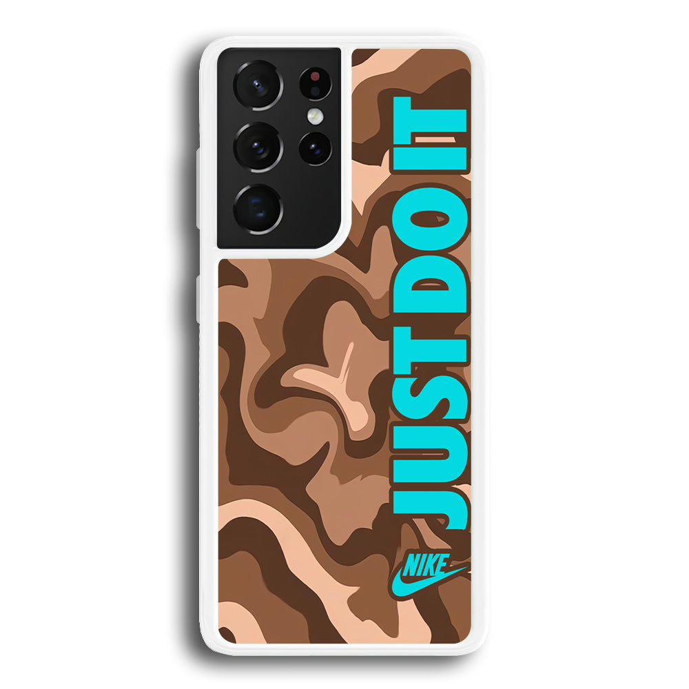 Nike Just Do It Marble Chocolate Samsung Galaxy S21 Ultra Case