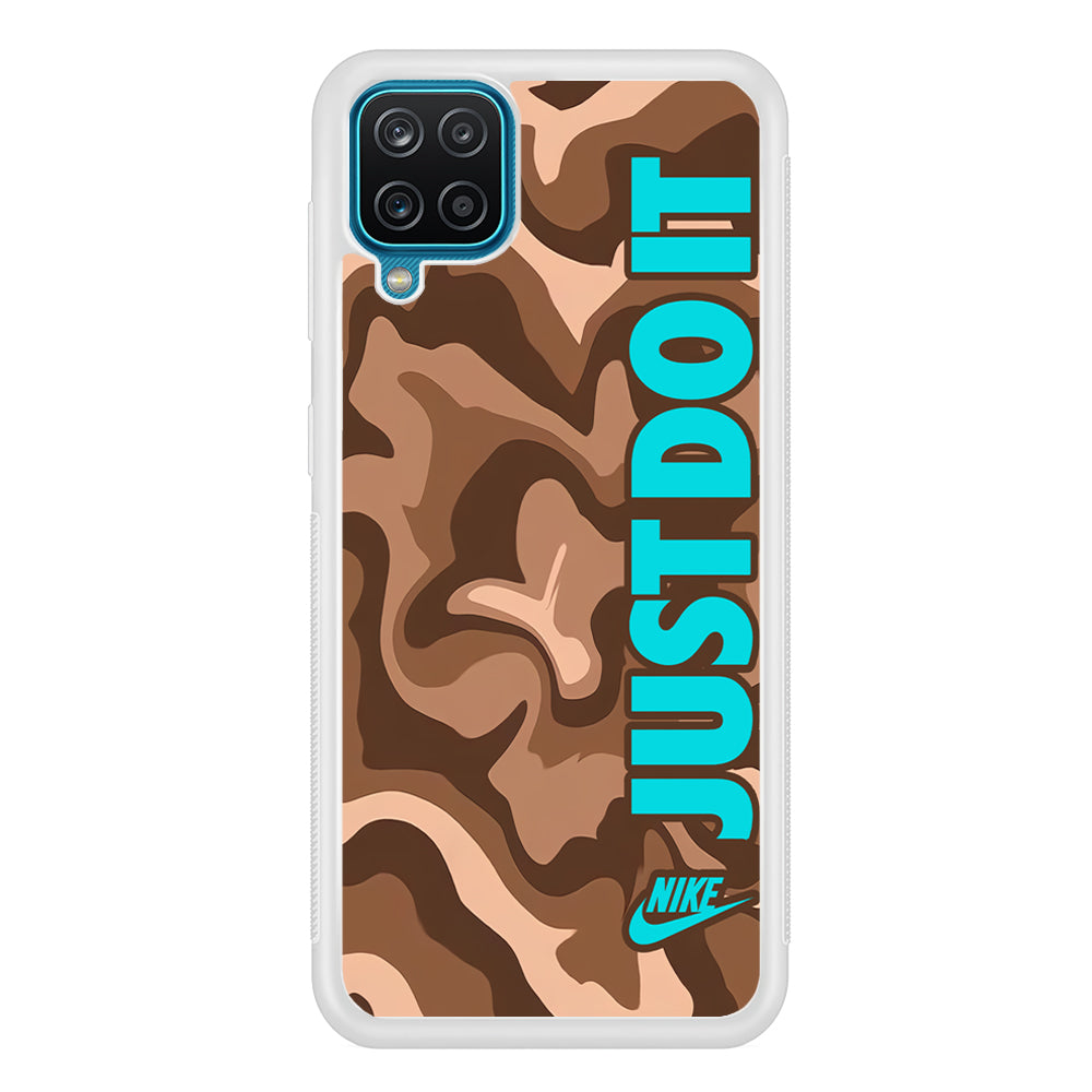 Nike Just Do It Marble Chocolate Samsung Galaxy A12 Case