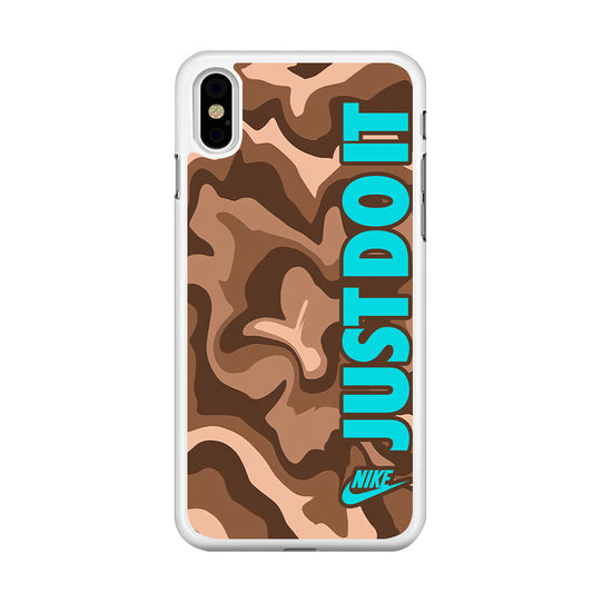 Nike Just Do It Marble Chocolate iPhone XS Case