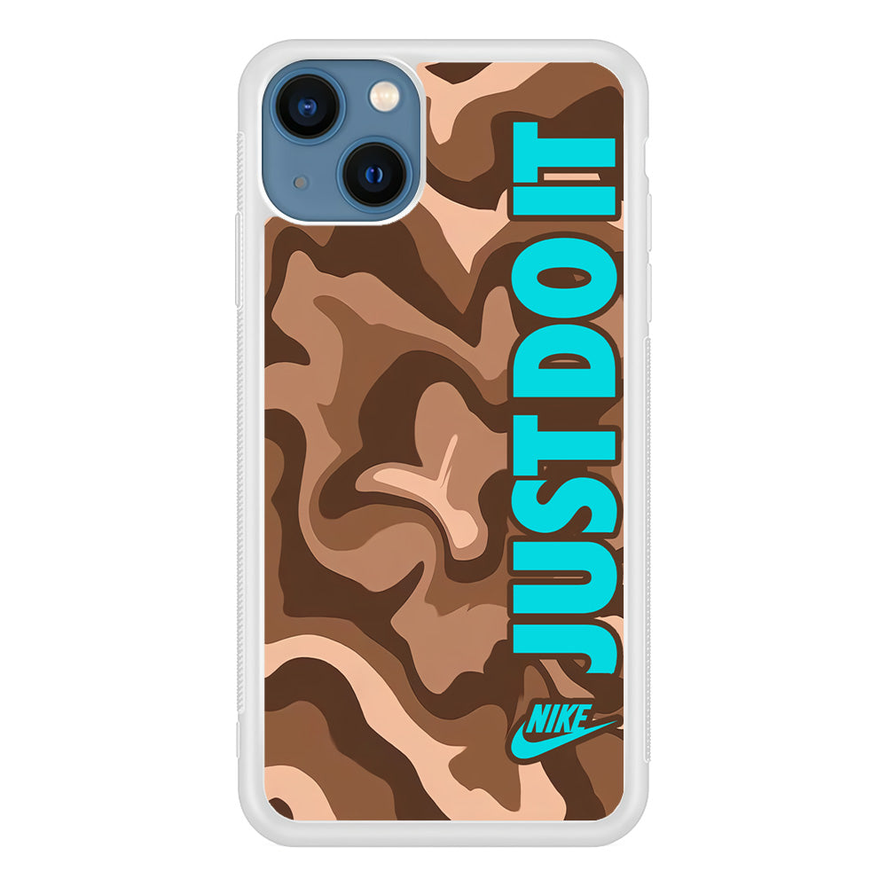 Nike Just Do It Marble Chocolate iPhone 13 Case