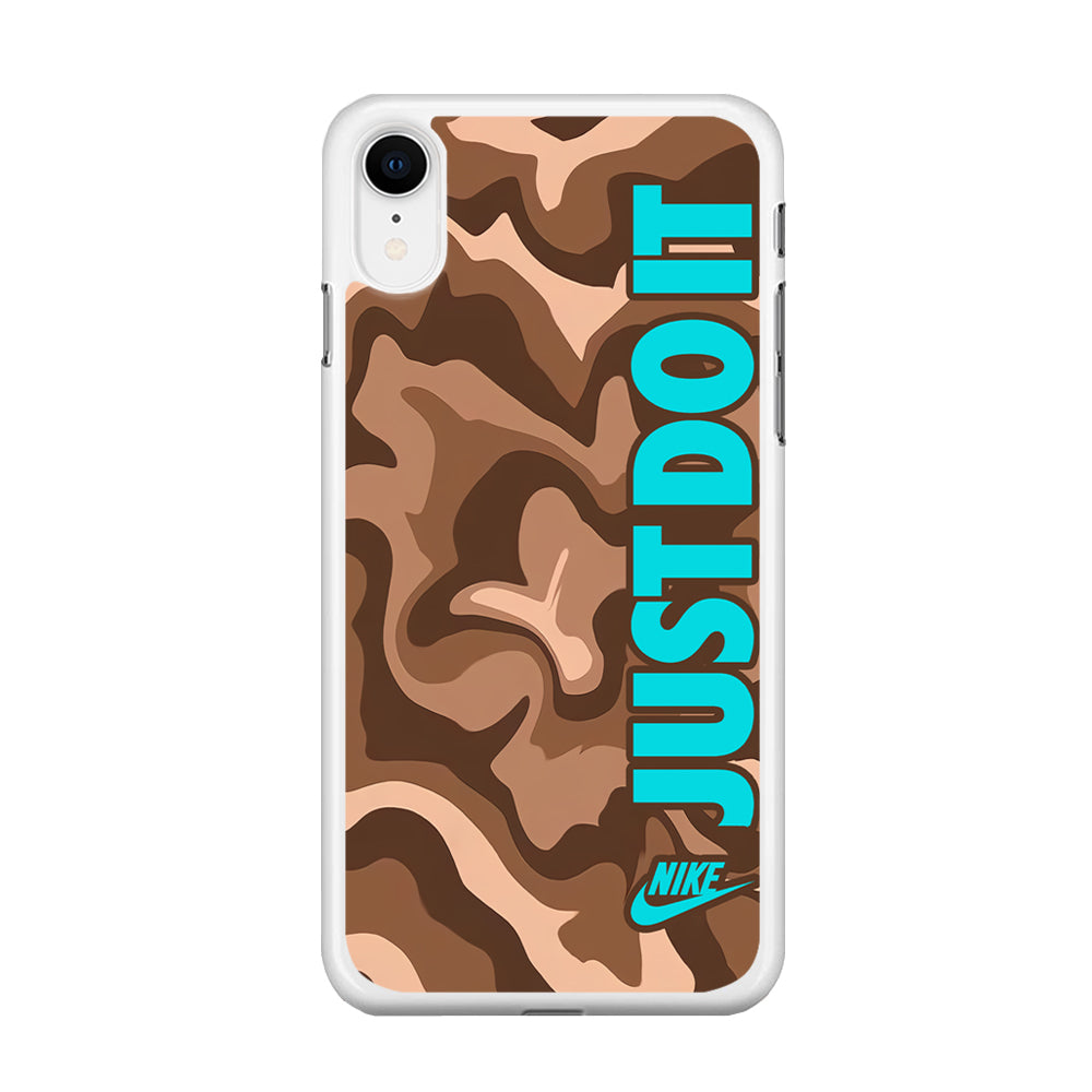 Nike Just Do It Marble Chocolate iPhone XR Case