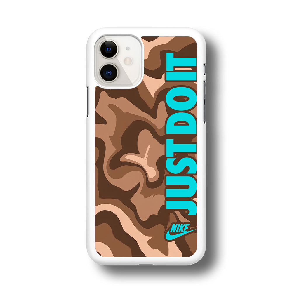 Nike Just Do It Marble Chocolate iPhone 11 Case