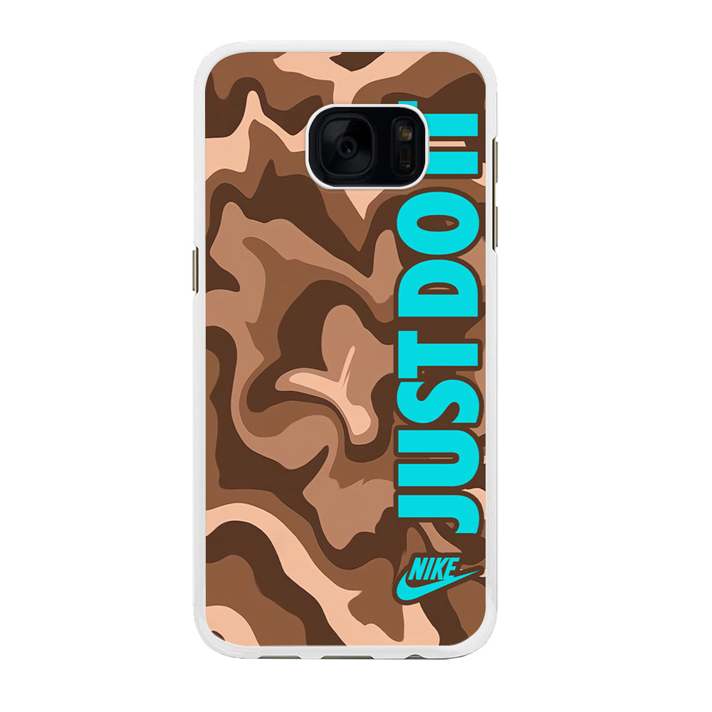 Nike Just Do It Marble Chocolate Samsung Galaxy S7 Edge Case