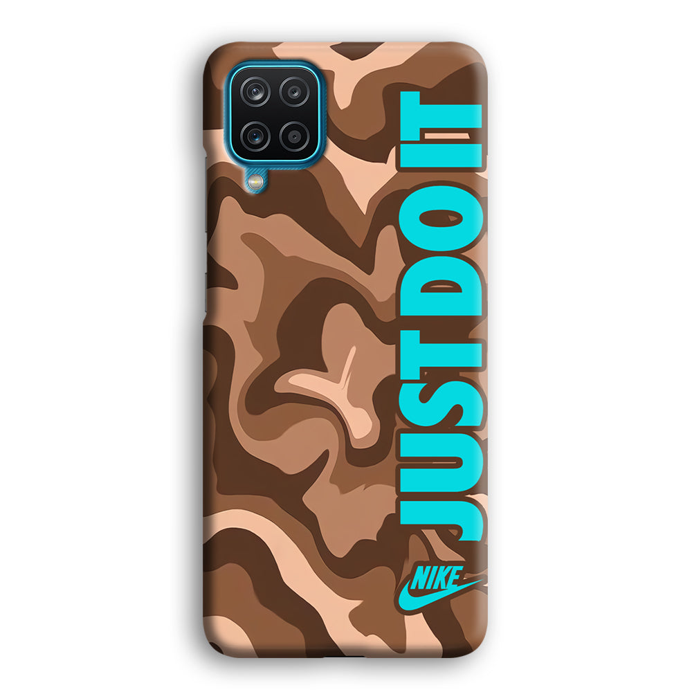 Nike Just Do It Marble Chocolate Samsung Galaxy A12 Case