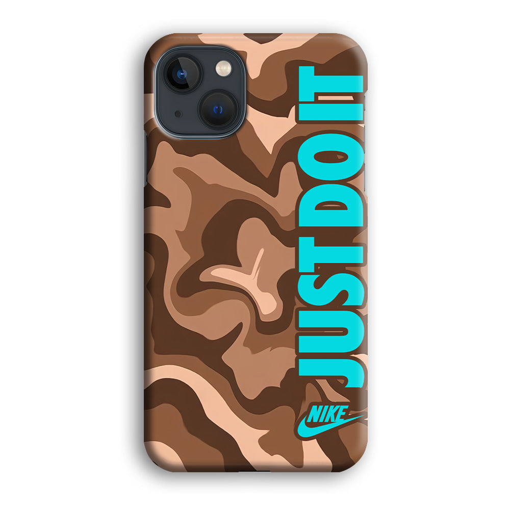 Nike Just Do It Marble Chocolate iPhone 13 Case