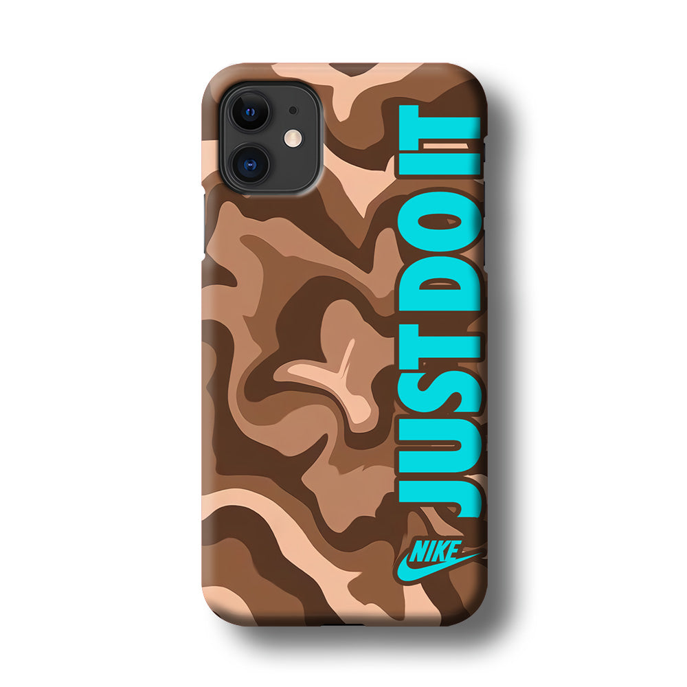 Nike Just Do It Marble Chocolate iPhone 11 Case