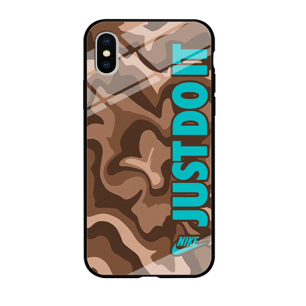 Nike Just Do It Marble Chocolate iPhone X Case