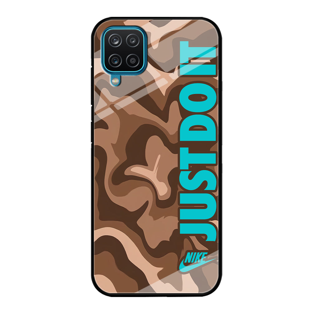 Nike Just Do It Marble Chocolate Samsung Galaxy A12 Case