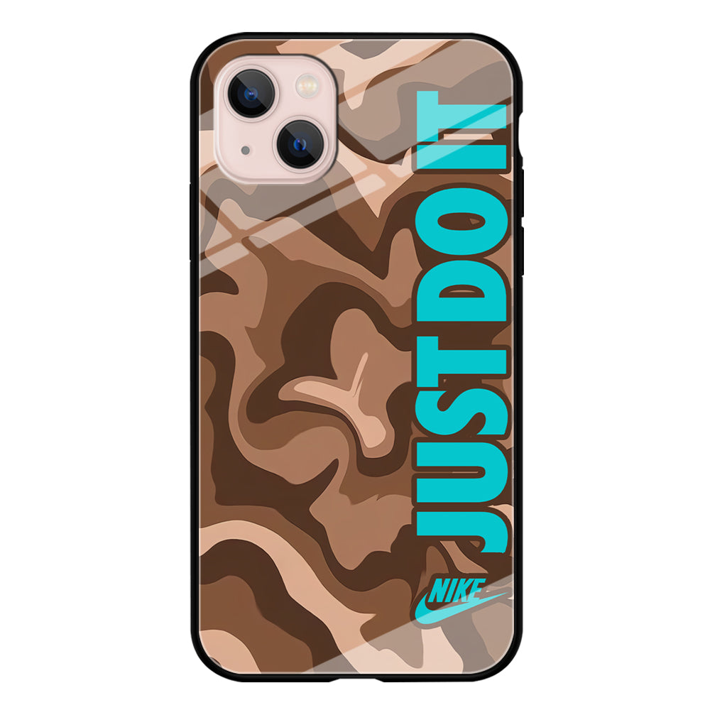 Nike Just Do It Marble Chocolate iPhone 13 Case