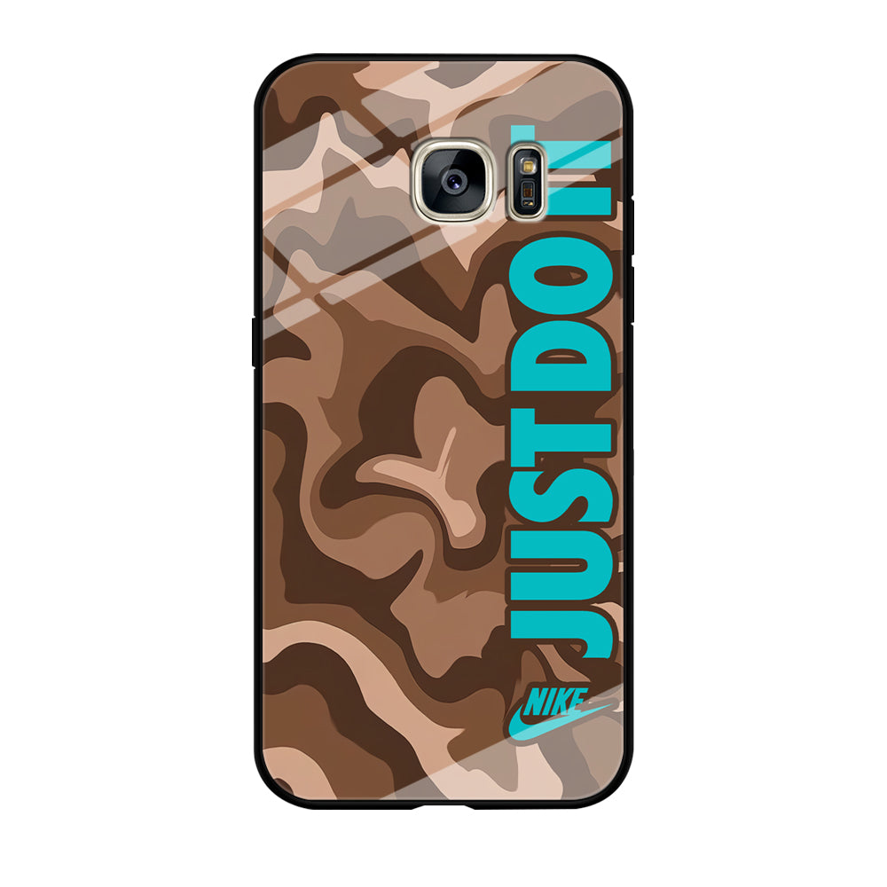 Nike Just Do It Marble Chocolate Samsung Galaxy S7 Edge Case