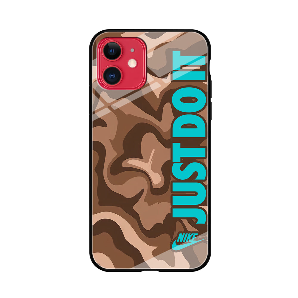 Nike Just Do It Marble Chocolate iPhone 11 Case