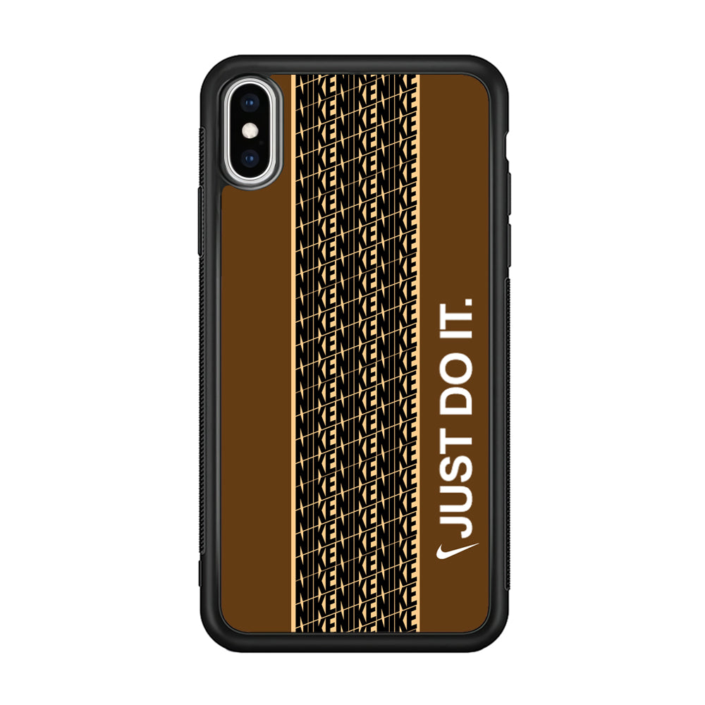 Nike Just Do It Word Pattern iPhone X Case