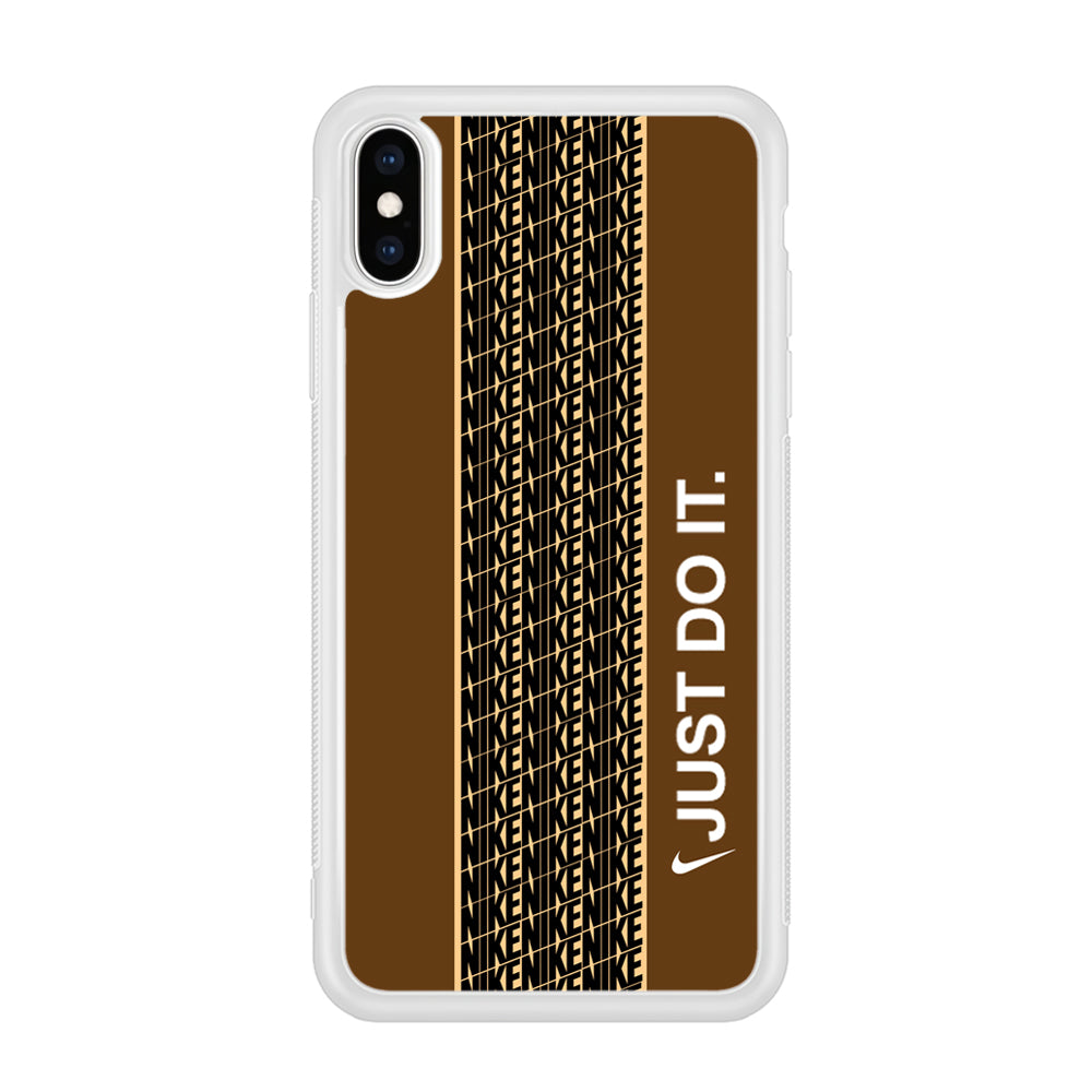 Nike Just Do It Word Pattern iPhone X Case