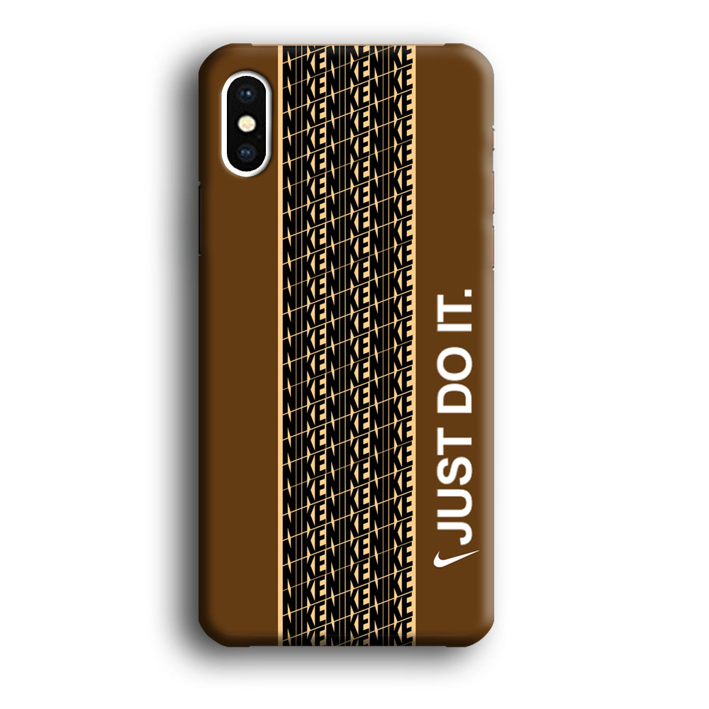 Nike Just Do It Word Pattern iPhone X Case