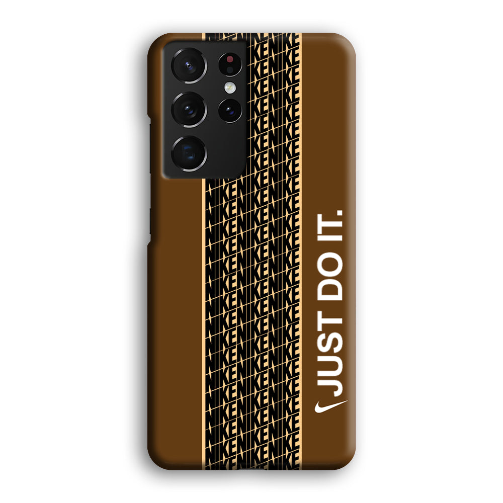 Nike Just Do It Word Pattern Samsung Galaxy S21 Ultra Case