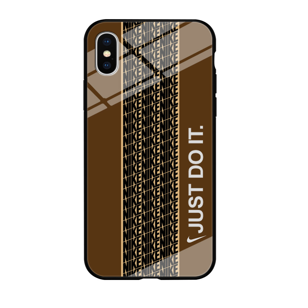 Nike Just Do It Word Pattern iPhone X Case