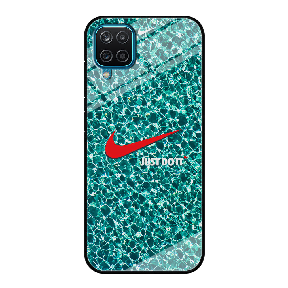 Nike Red Shiny Samsung Galaxy A12 Case