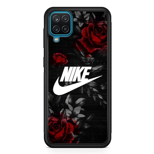 Nike Rose On Wood Pattern Samsung Galaxy A12 Case