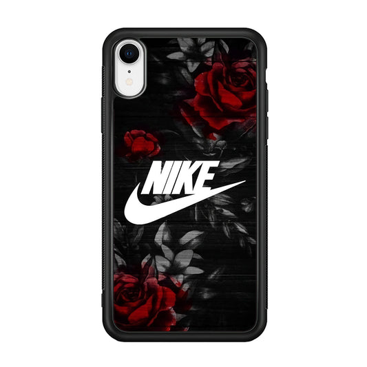Nike Rose On Wood Pattern iPhone XR Case