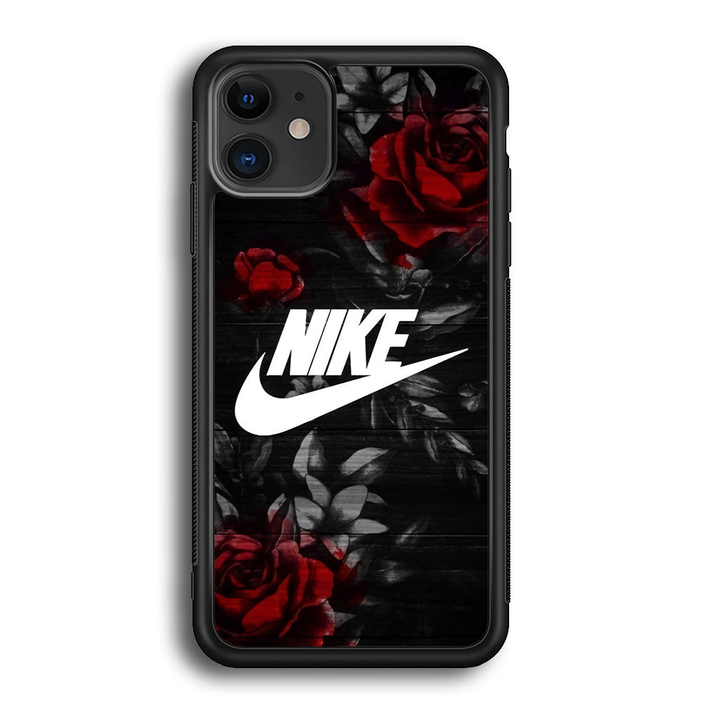 Nike Rose On Wood Pattern iPhone 12 Case