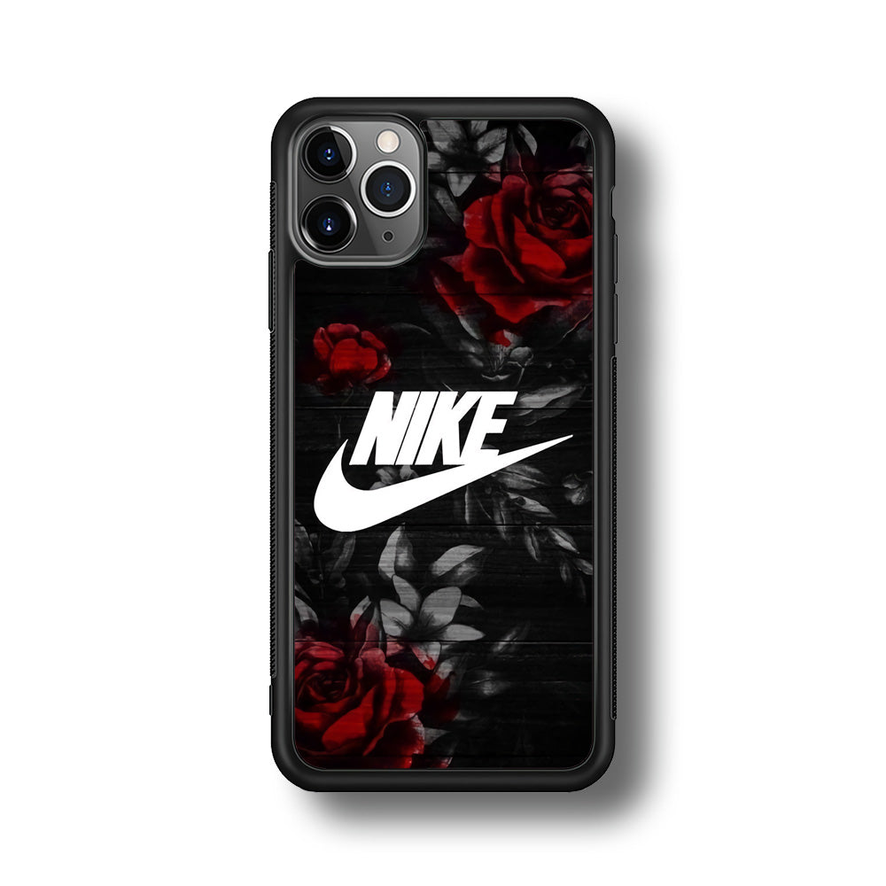 Nike Rose On Wood Pattern iPhone 11 Pro Max Case