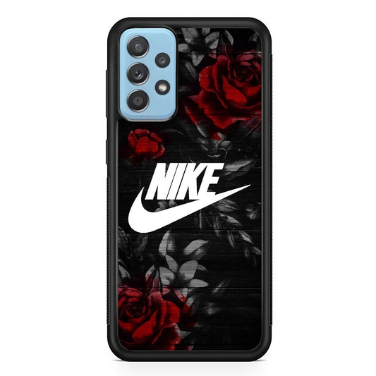 Nike Rose On Wood Pattern Samsung Galaxy A52 Case