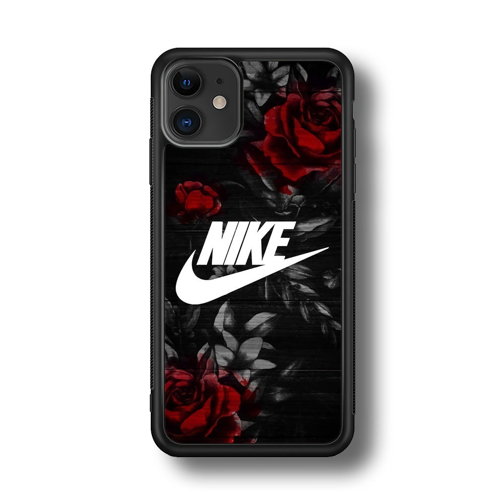 Nike Rose On Wood Pattern iPhone 11 Case