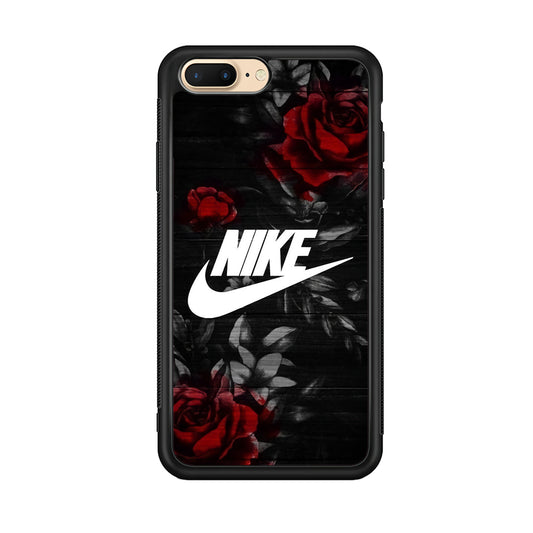 Nike Rose On Wood Pattern iPhone 8 Plus Case