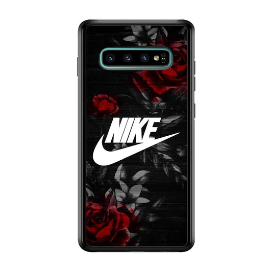Nike Rose On Wood Pattern Samsung Galaxy S10 Plus Case