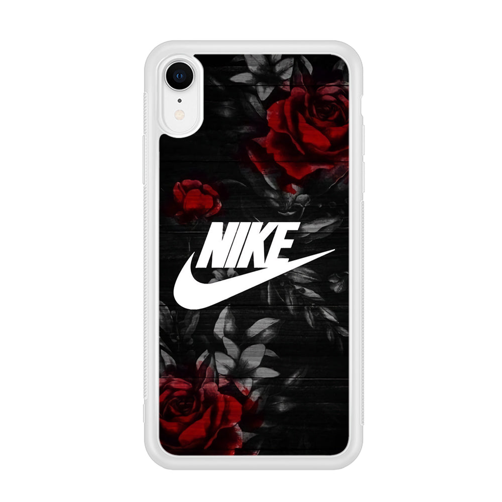 Nike Rose On Wood Pattern iPhone XR Case