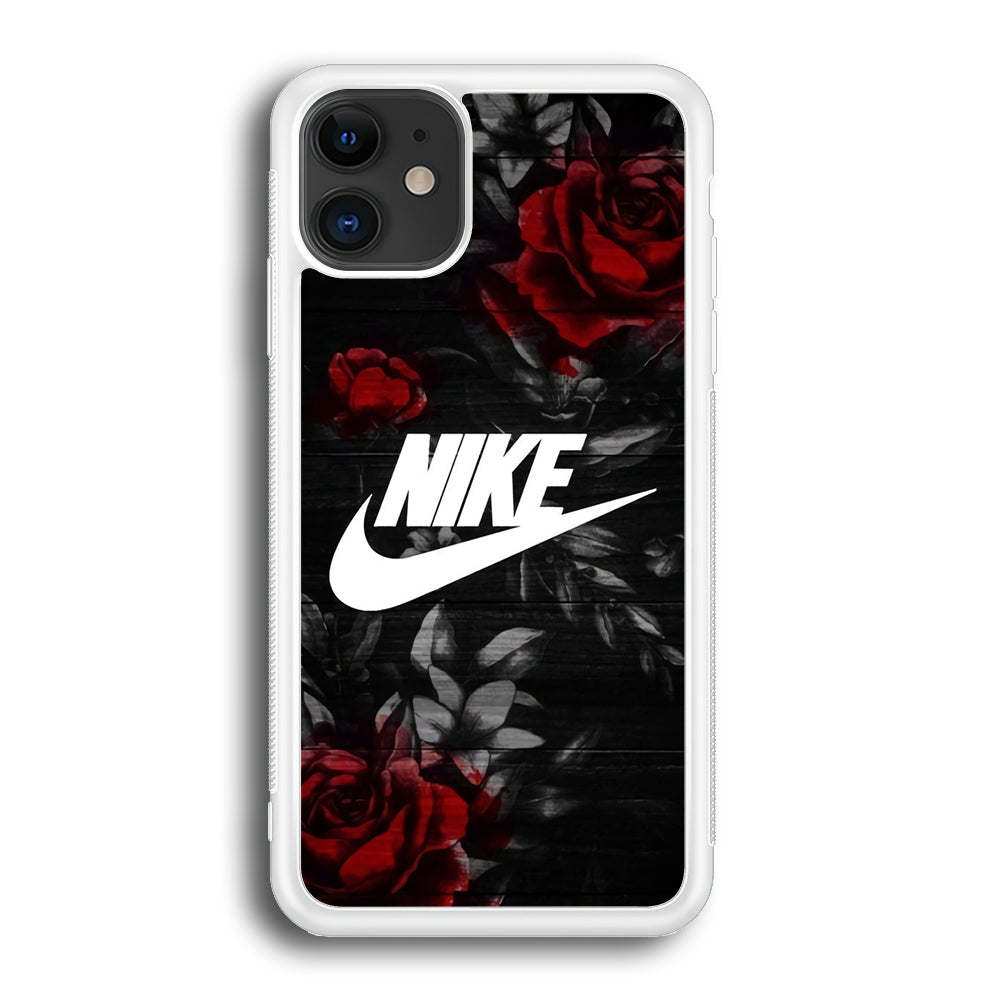 Nike Rose On Wood Pattern iPhone 12 Case