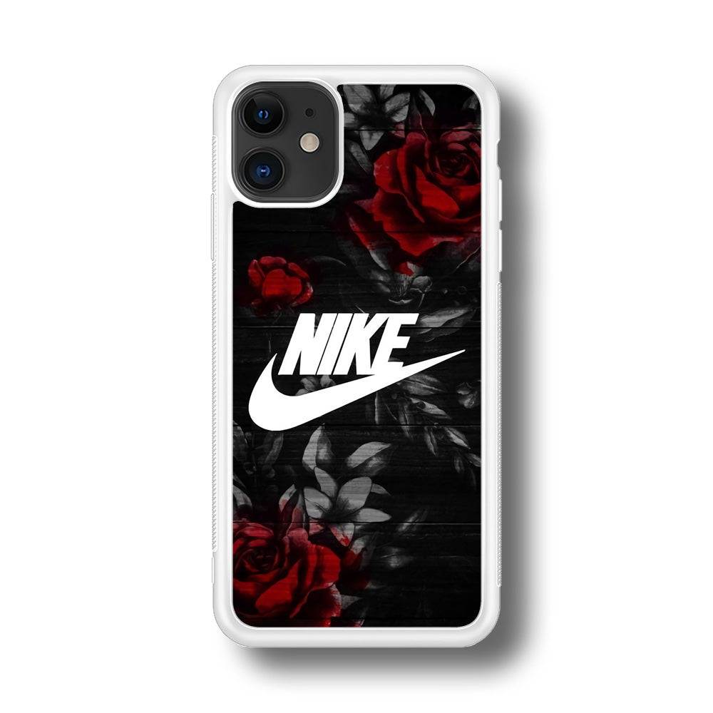 Nike Rose On Wood Pattern iPhone 11 Case