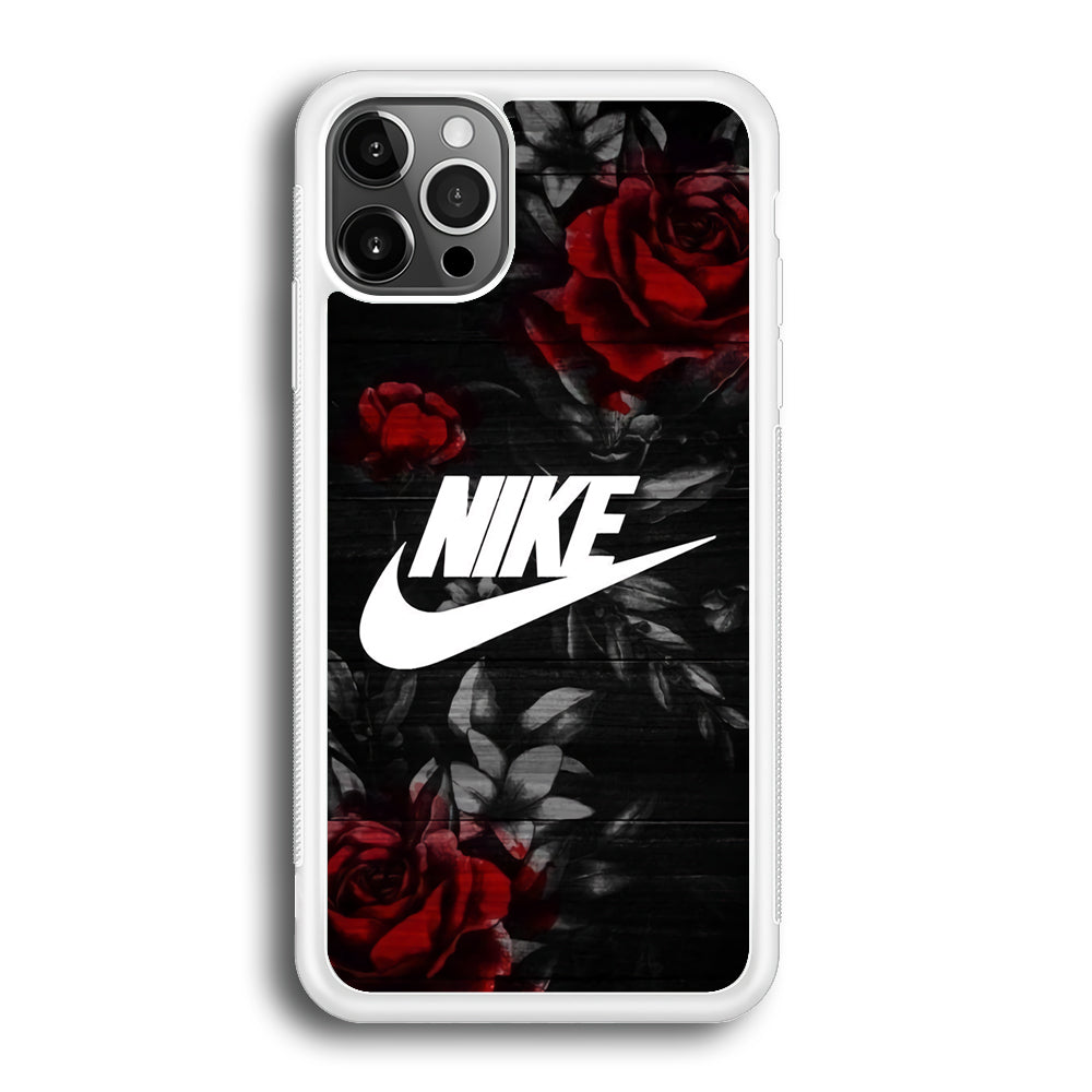 Nike Rose On Wood Pattern iPhone 12 Pro Max Case