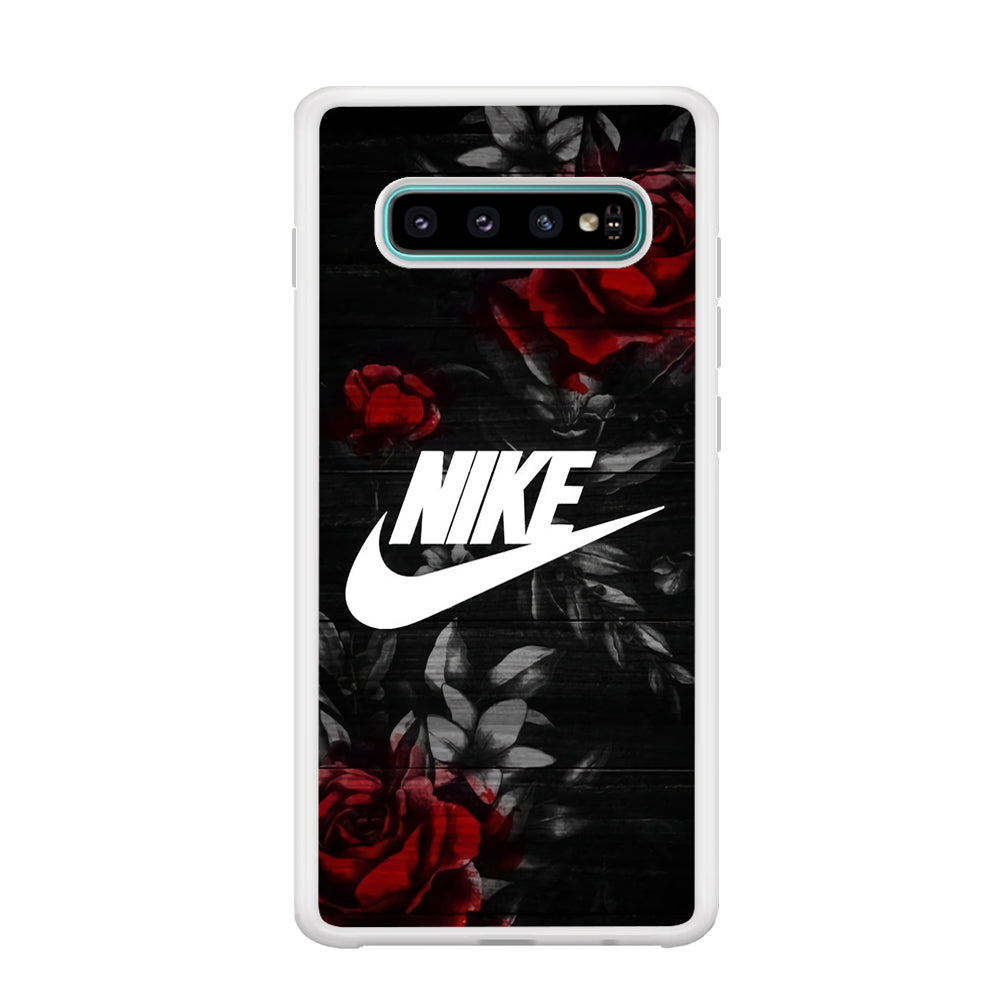 Nike Rose On Wood Pattern Samsung Galaxy S10 Case