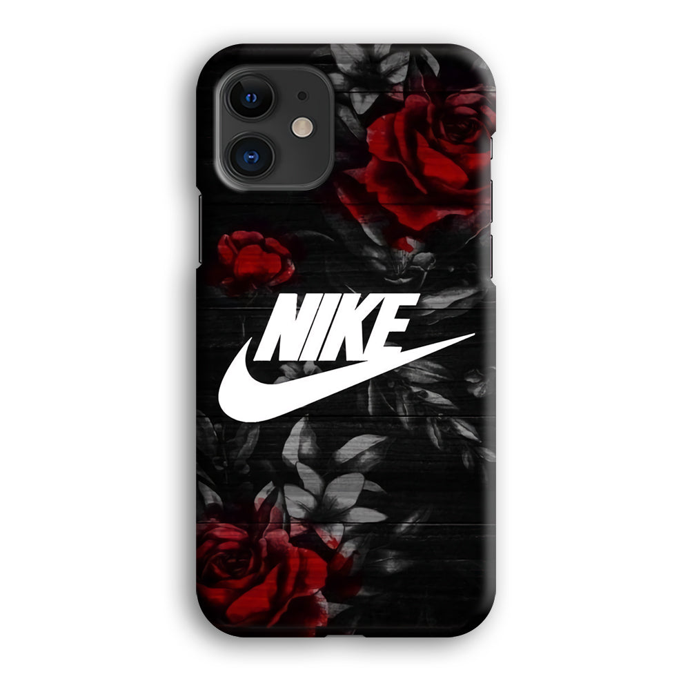 Nike Rose On Wood Pattern iPhone 12 Case