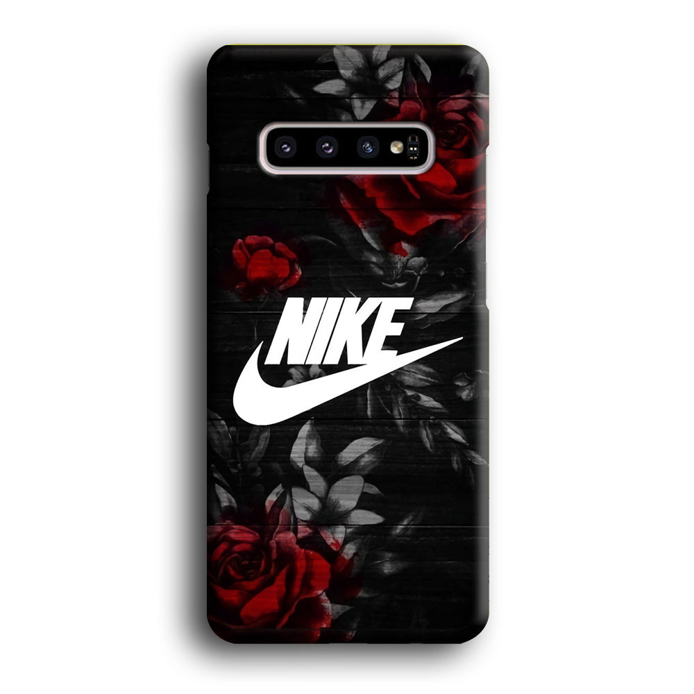 Nike Rose On Wood Pattern Samsung Galaxy S10 Case