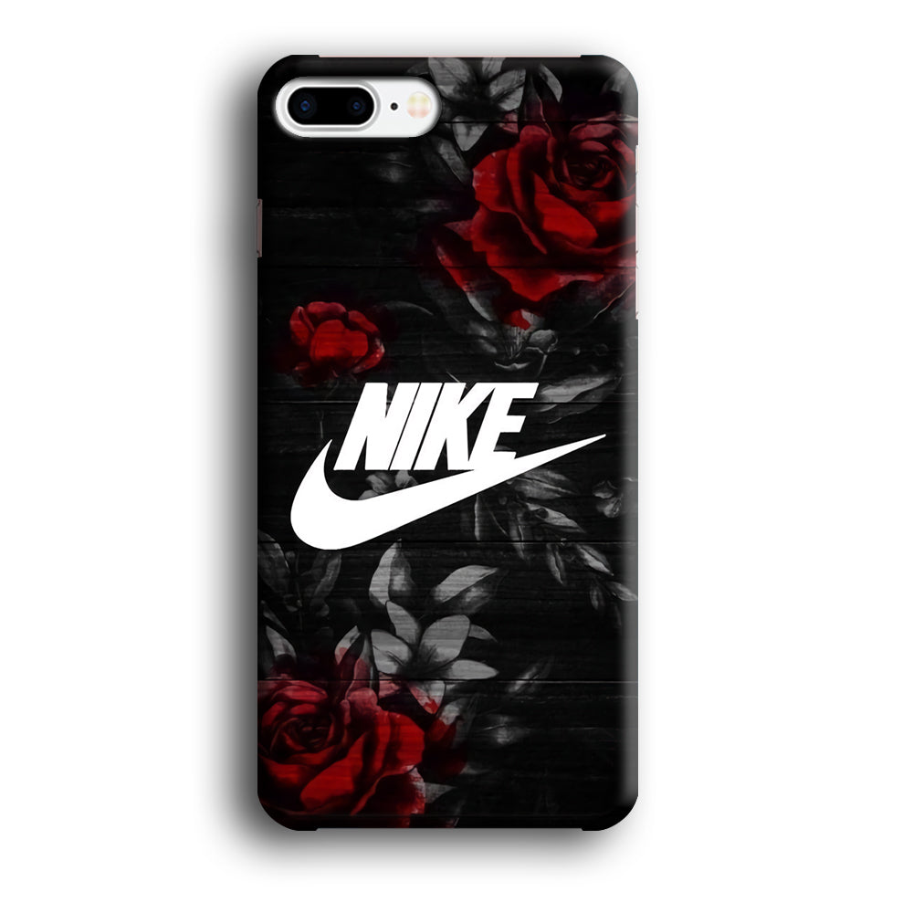 Nike Rose On Wood Pattern iPhone 8 Plus Case