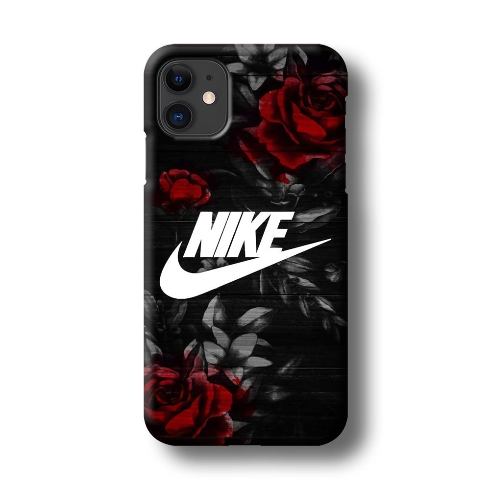 Nike Rose On Wood Pattern iPhone 11 Case